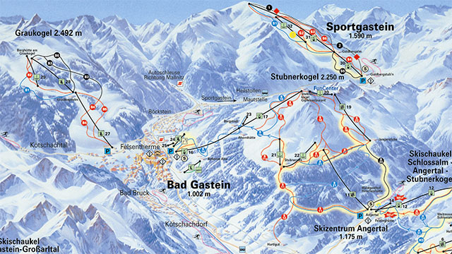 Bad Gastein Piste Map